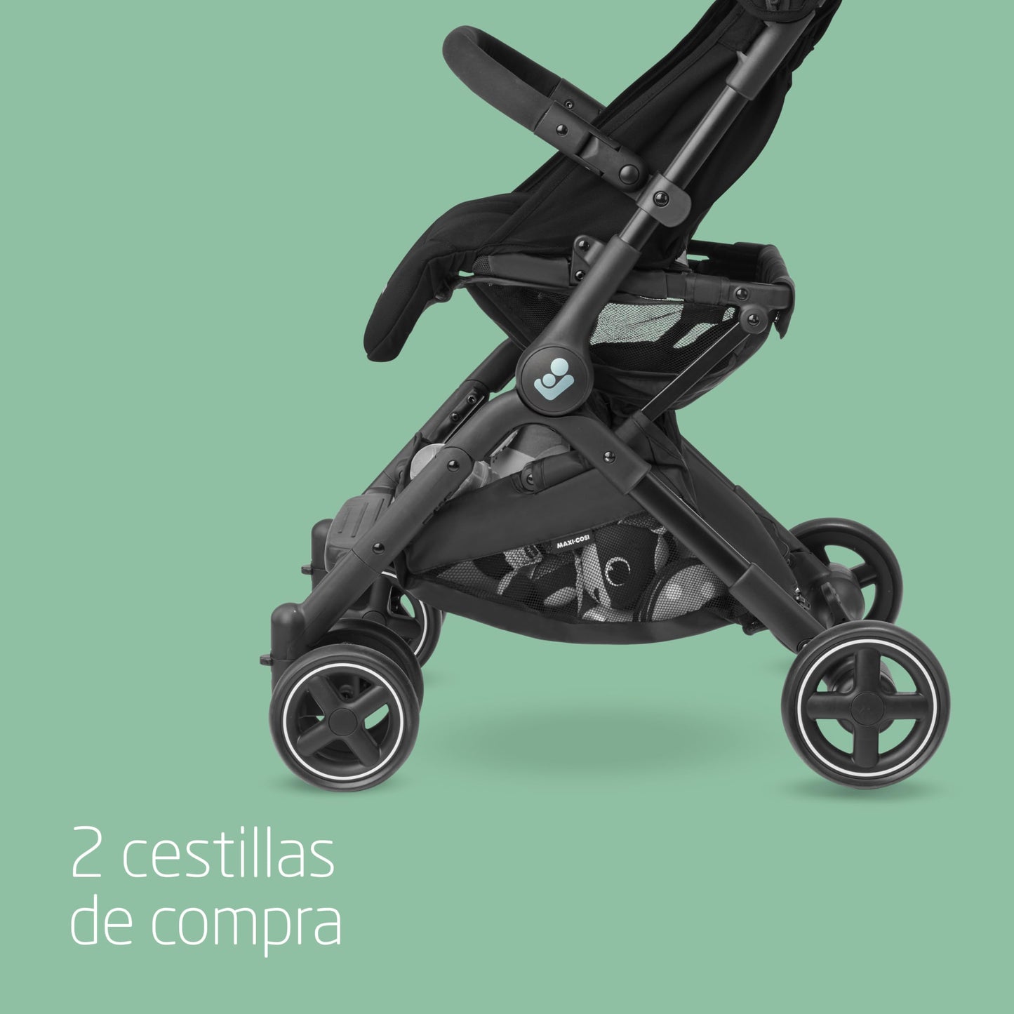 Maxi-Cosi Lara2 Silla de Paseo Ligera y Compacta, Plegado Automático, con Reclinación Total, de 0 a 4 Años, Negro