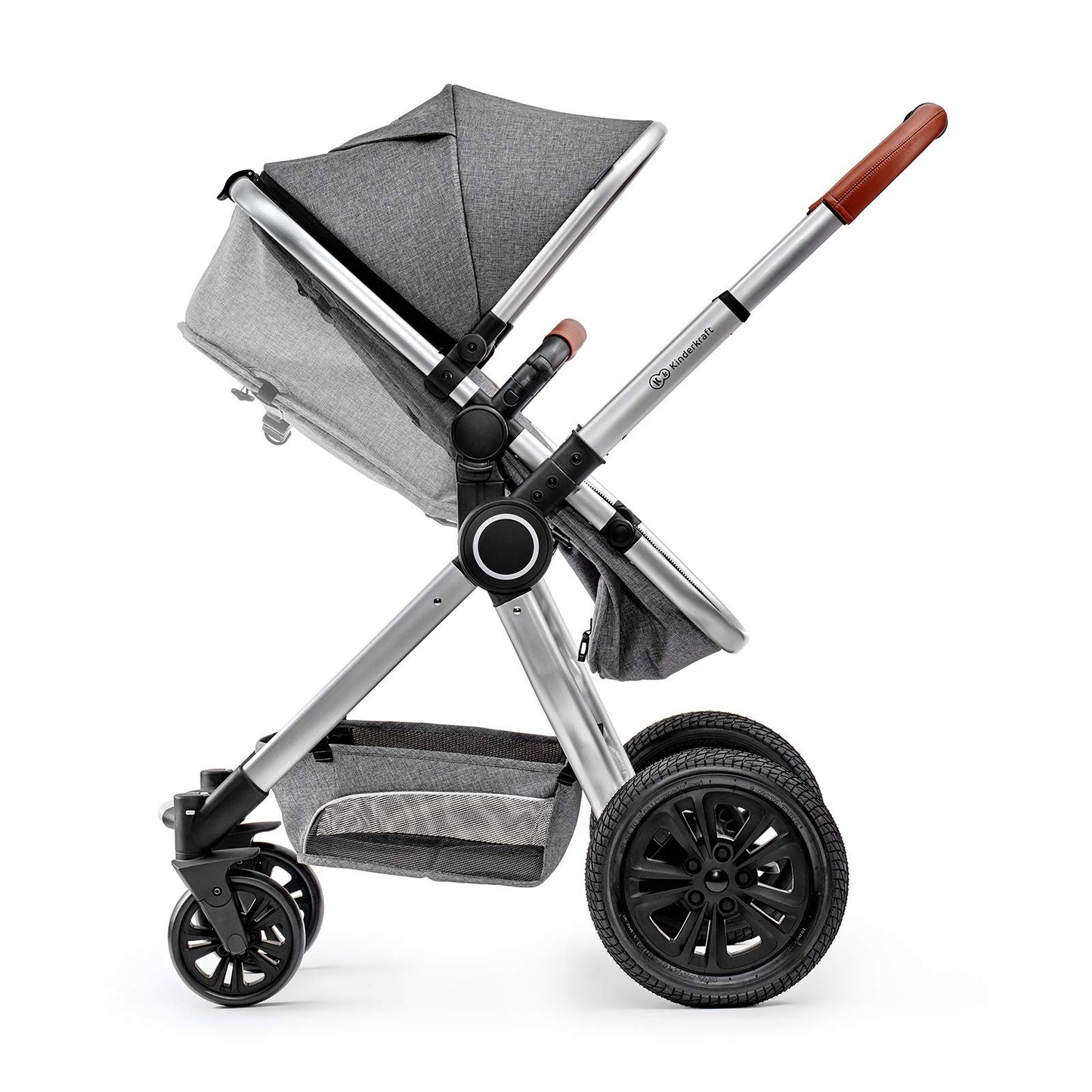Kinderkraft VEO Sistema de Viaje 2 en 1, con Silla de Paseo y Capazo, de 0 a 15 kg, Gris
