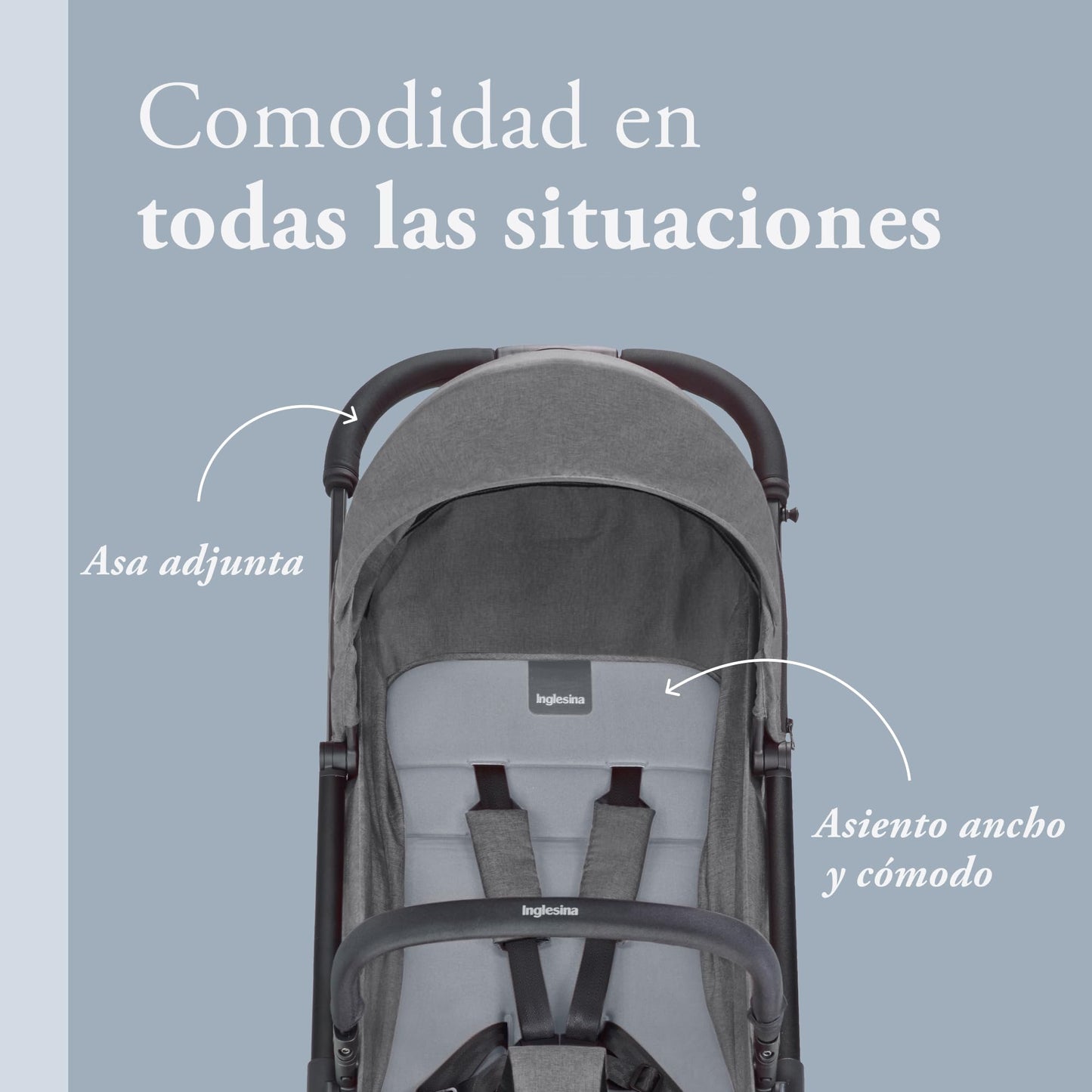 Inglesina Sketch Silla de Paseo Ligera y Compacta, Gris