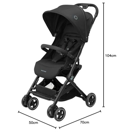 Maxi-Cosi Lara2 Silla de Paseo Ligera y Compacta, Plegado Automático, con Reclinación Total, de 0 a 4 Años, Negro