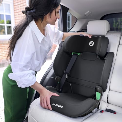 Maxi-Cosi RodiFix M Silla de Coche i-Size, con ISOFIX y Respaldo Alto, de 3,5 a 12 Años, Protección G-CELL, Negro