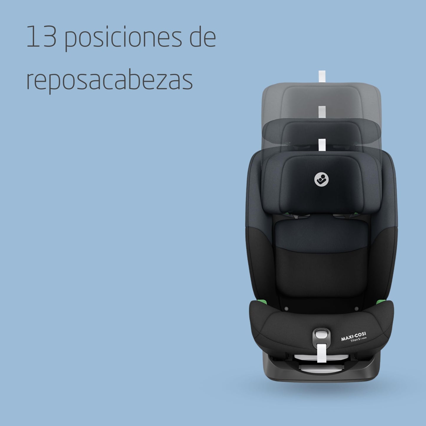 Maxi-Cosi Titan S Silla de Coche i-Size Multiedad, con ISOFIX, de 15 Meses a 12 Años, Protección G-CELL, Negro