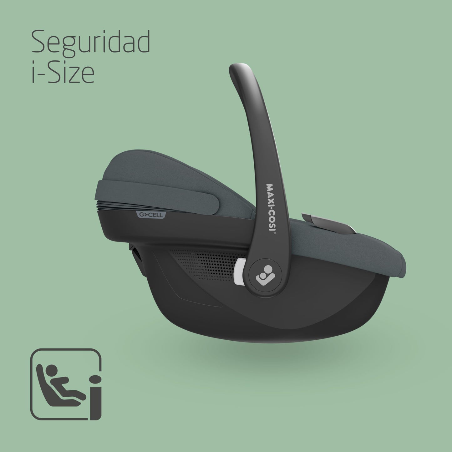 Maxi-Cosi Pebble S Silla de Coche i-Size, Ligera, con Protección Lateral G-CELL, de 0 a 15 Meses (0-13 kg), Grafito