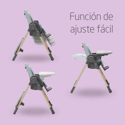 Maxi-Cosi Minla Trona Evolutiva 6 en 1, Plegado Compacto y Reclinable, de 0 a 14 Años, Gris