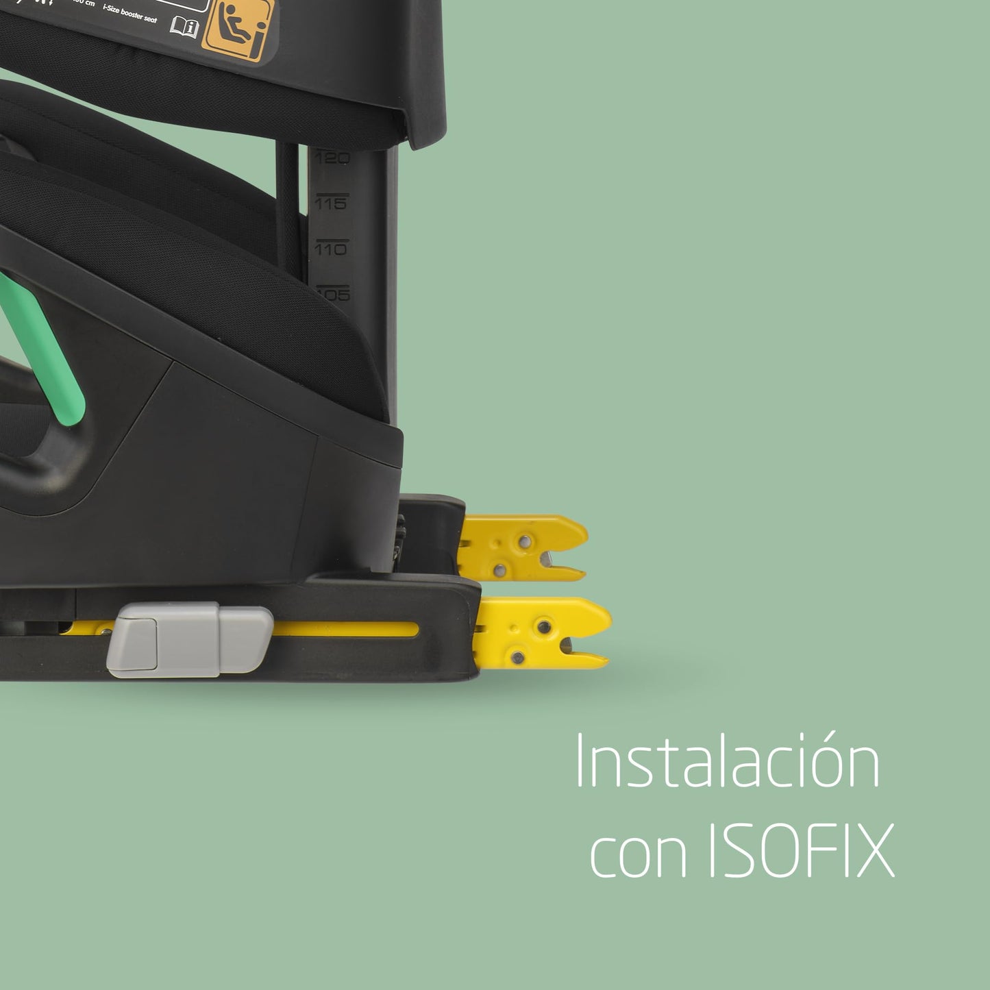Maxi-Cosi RodiFix M Silla de Coche i-Size, con ISOFIX y Respaldo Alto, de 3,5 a 12 Años, Protección G-CELL, Negro
