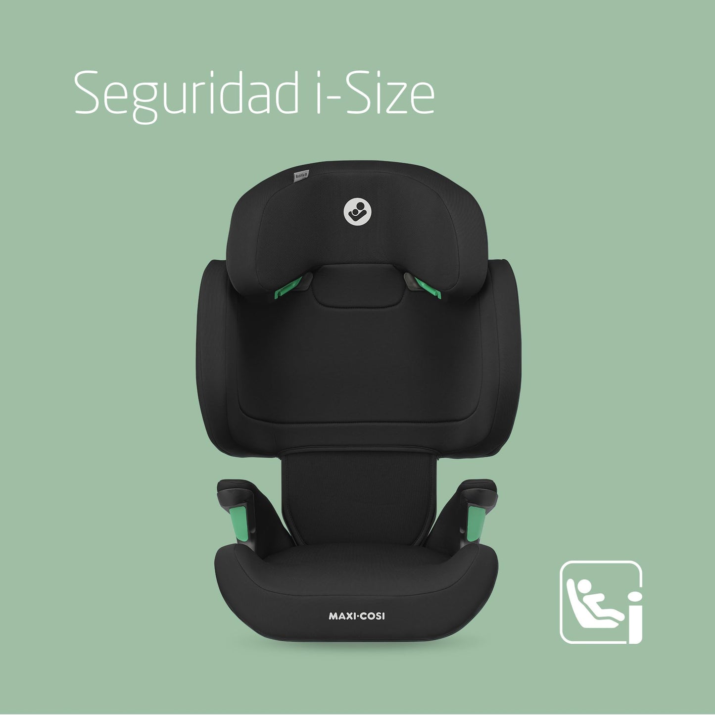 Maxi-Cosi RodiFix M Silla de Coche i-Size, con ISOFIX y Respaldo Alto, de 3,5 a 12 Años, Protección G-CELL, Negro