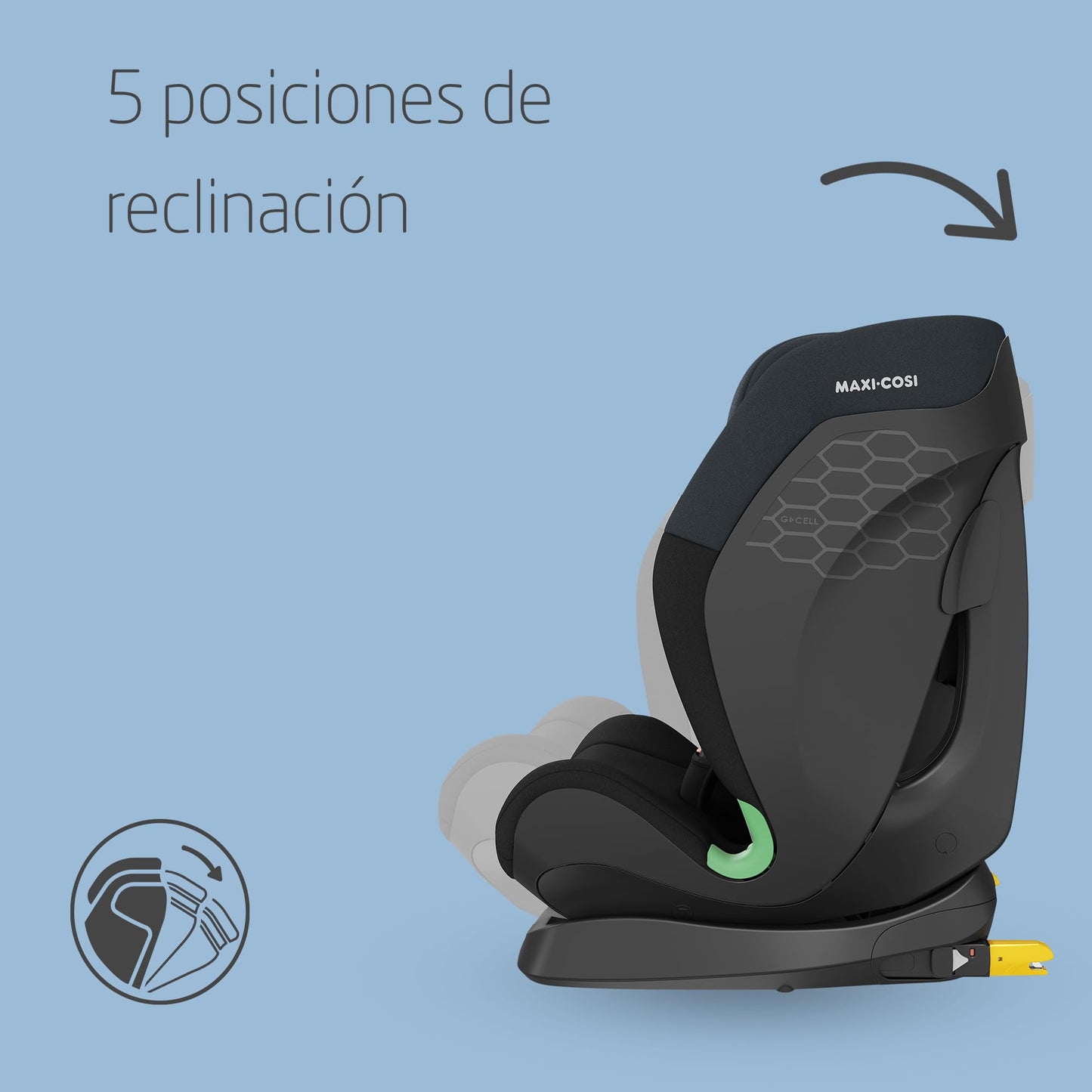 Maxi-Cosi Titan S Silla de Coche i-Size Multiedad, con ISOFIX, de 15 Meses a 12 Años, Protección G-CELL, Negro