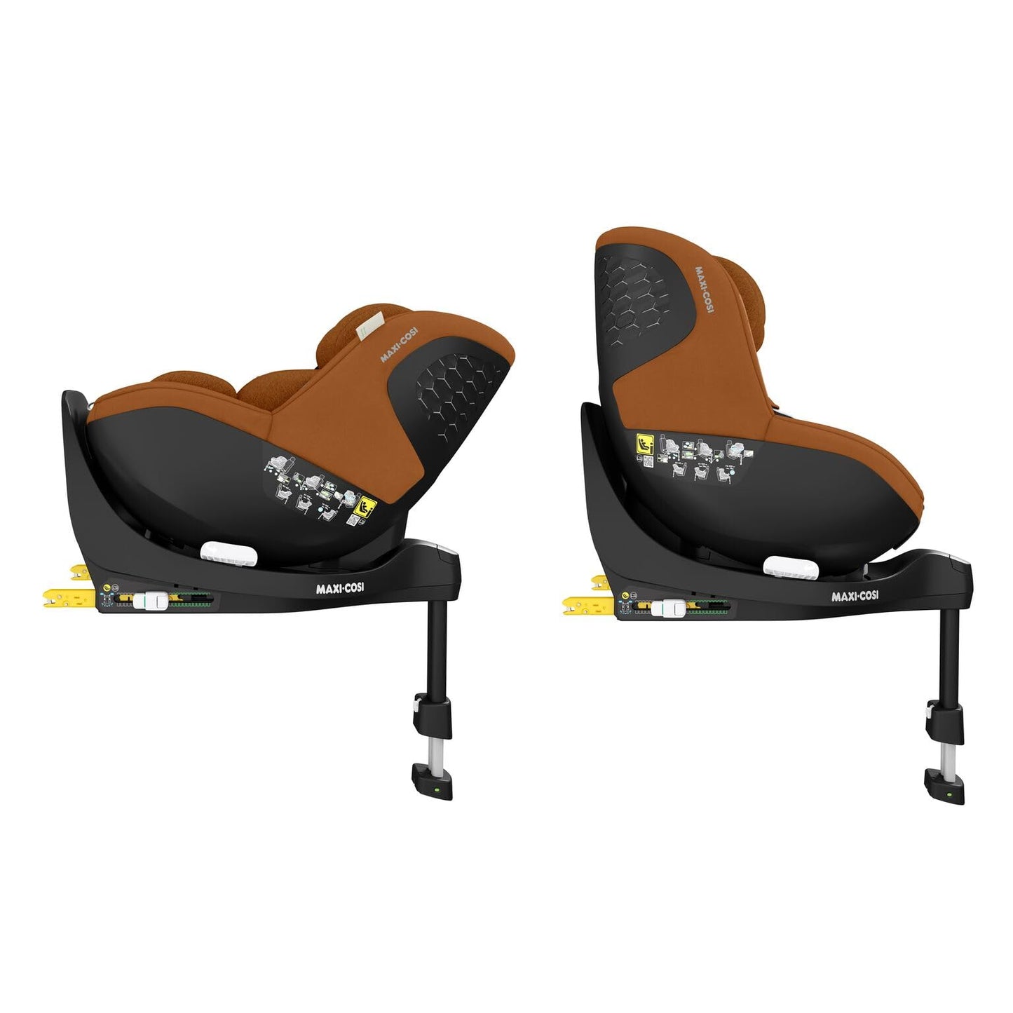 Maxi-Cosi Mica Pro Eco Silla de Coche i-Size Giratoria 360º, con ISOFIX, de 0-4 Años, Protección G-CELL, Cognac