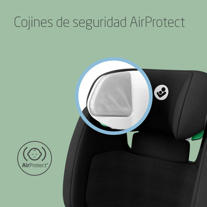 Maxi-Cosi RodiFix S Silla de Coche i-Size, con ISOFIX, Protección G-CELL y AirProtect, de 3,5 a 12 Años, Negro