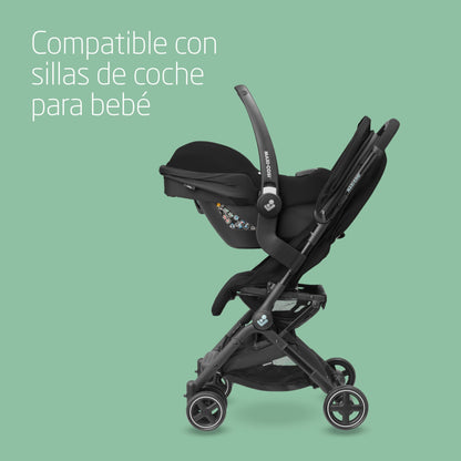 Maxi-Cosi Lara2 Silla de Paseo Ligera y Compacta, Plegado Automático, con Reclinación Total, de 0 a 4 Años, Negro