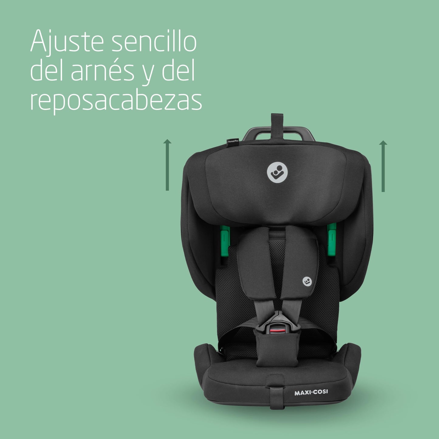 Maxi-Cosi Nomad Plus Silla de Coche Plegable y Portátil, de 15 Meses a 4 Años, con Protección Lateral, Negro
