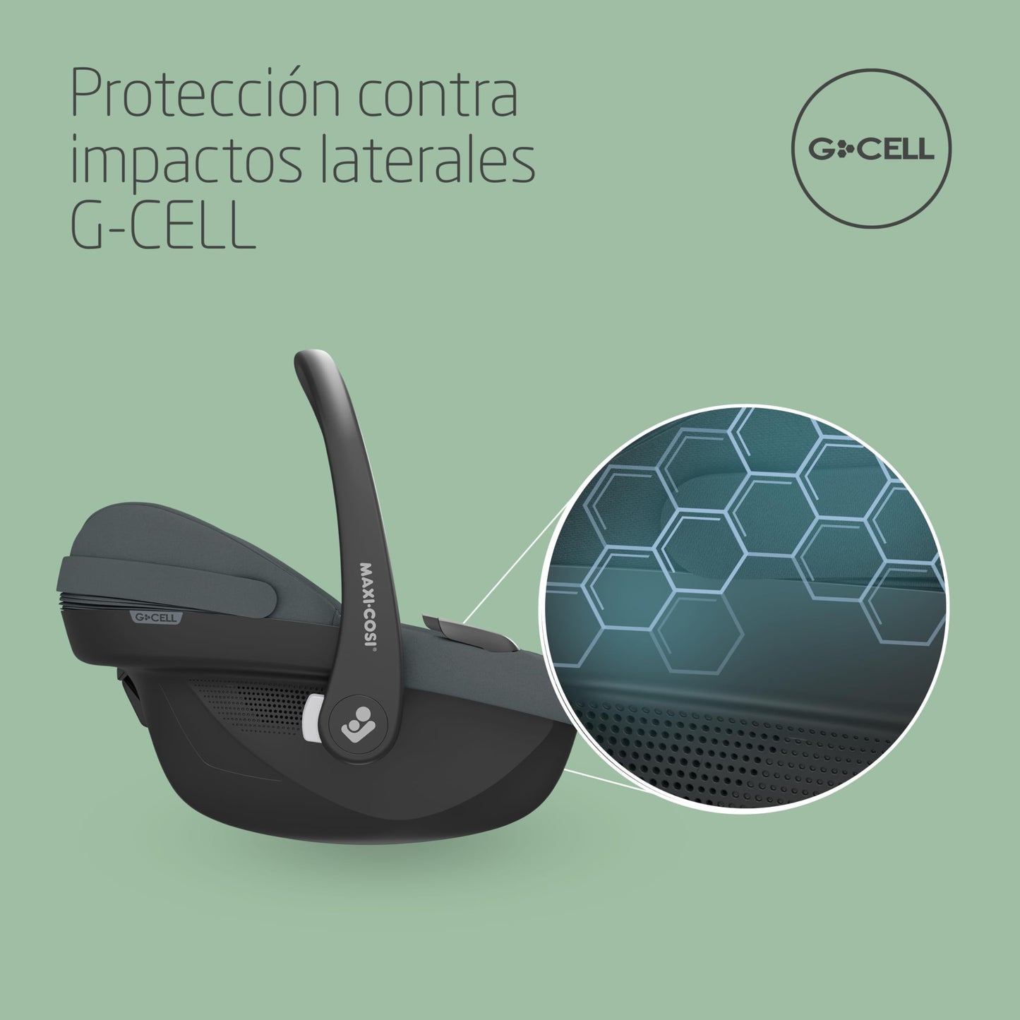 Maxi-Cosi Pebble S Silla de Coche i-Size, Ligera, con Protección Lateral G-CELL, de 0 a 15 Meses (0-13 kg), Grafito