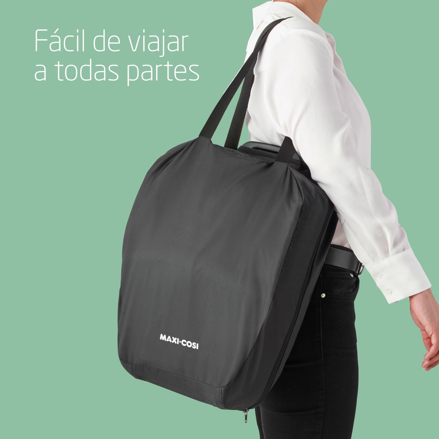 Maxi-Cosi Nomad Plus Silla de Coche Plegable y Portátil, de 15 Meses a 4 Años, con Protección Lateral, Negro