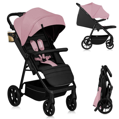 LIONELO MIRA Carrito Bebé, con Ruedas 360° y Amortiguación Total, Capota UPF50+, Reclinable, hasta 22 kg