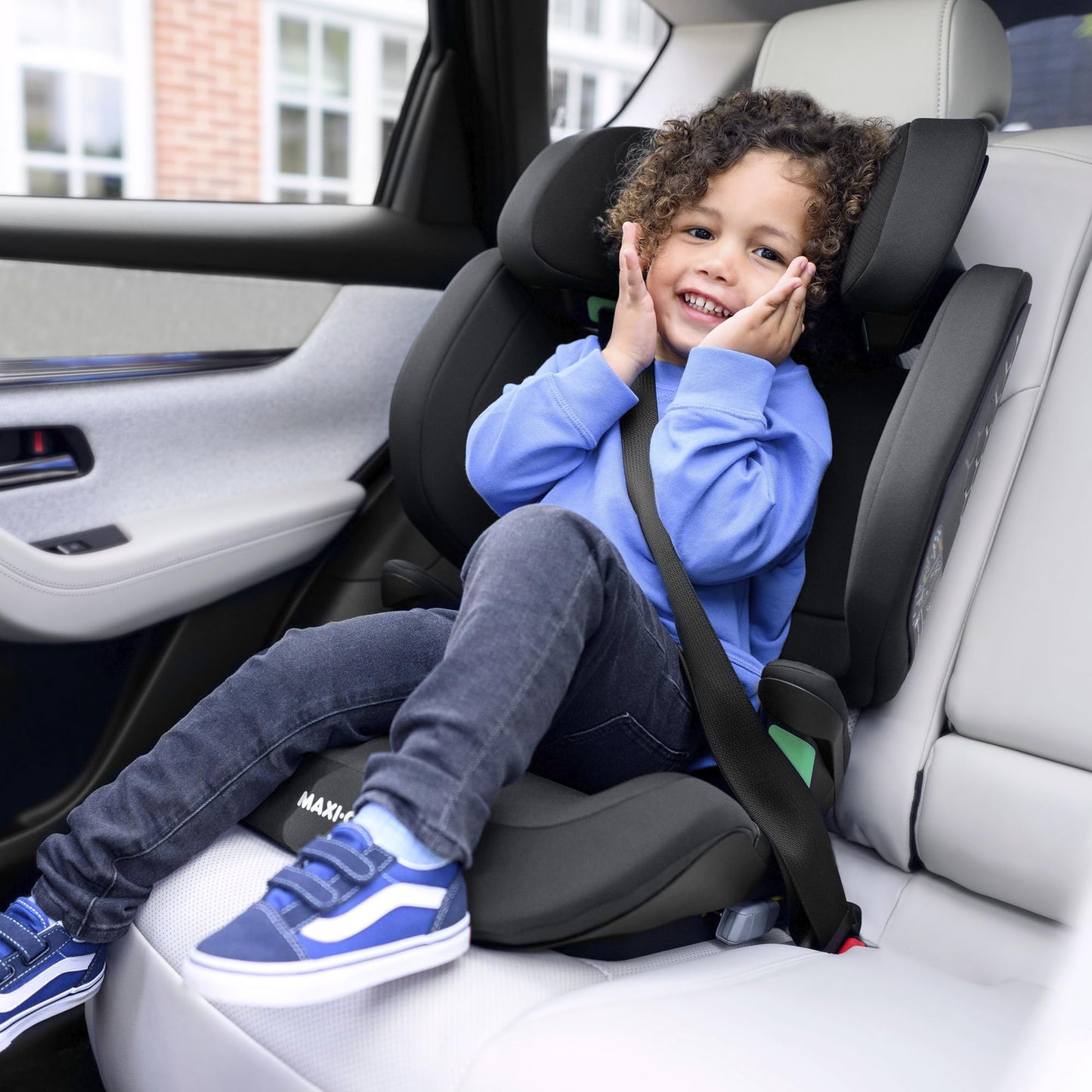 Maxi-Cosi RodiFix M Silla de Coche i-Size, con ISOFIX y Respaldo Alto, de 3,5 a 12 Años, Protección G-CELL, Negro