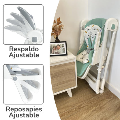 Twinly Movity Trona Evolutiva, Plegable, con Hamaca y Columpio, de 0 a 15 kg