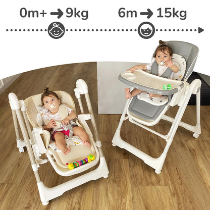 Twinly Movity Trona Evolutiva, Plegable, con Hamaca y Columpio, de 0 a 15 kg